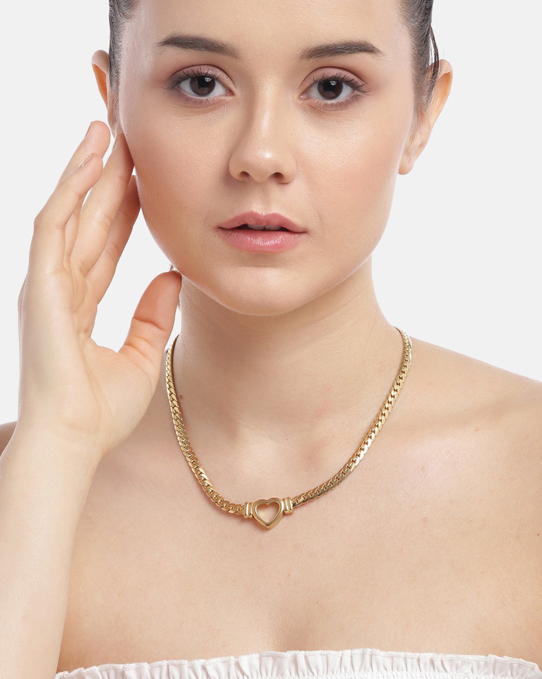 Gold Plated with  Heart Necklace for  women