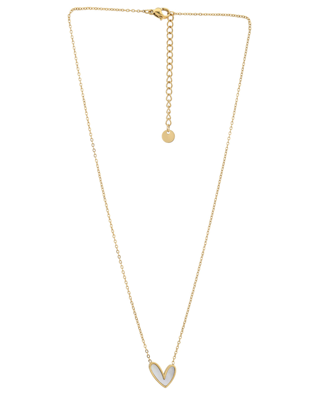 Gold Plated Heart with Shell Necklace for women