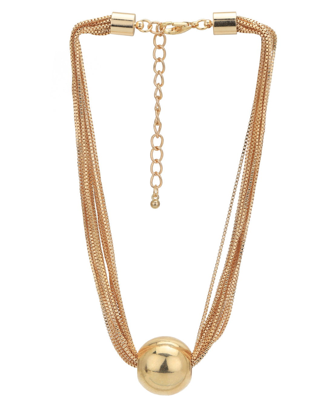 Rose Gold Plated with Ball Choker Necklace for women