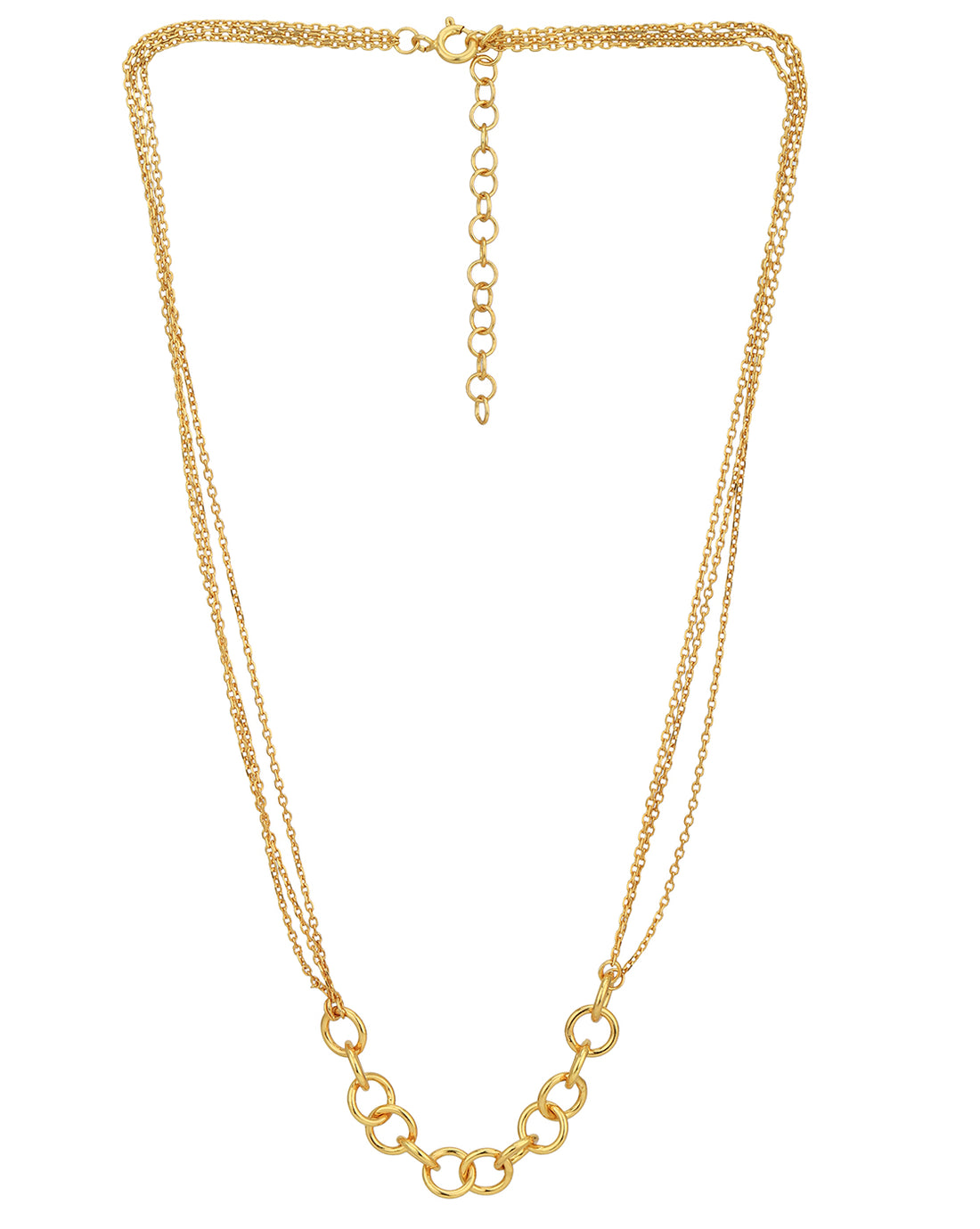 18kt Gold Plated Double Chain Link Necklace