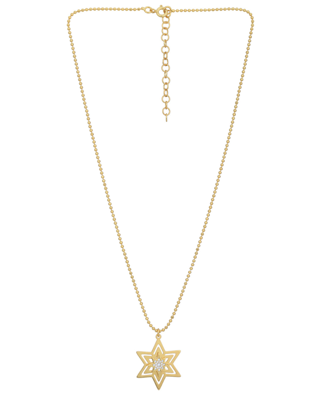 18kt Gold Plated with CZ Star Pendant and Chain