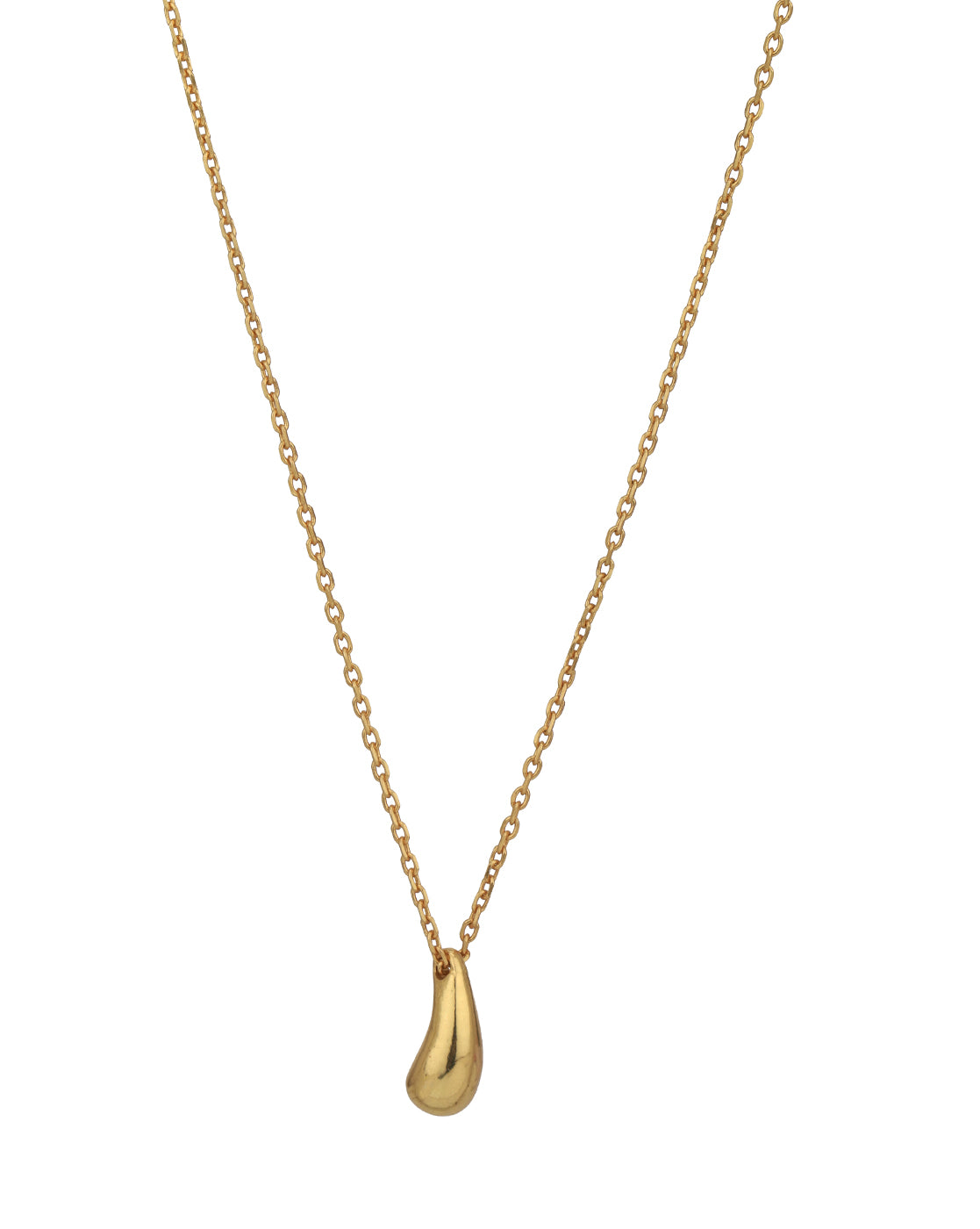 18kt Gold Plated Contemporary Drop Pendant with Chain