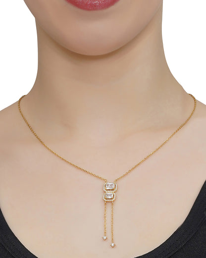 18kt Gold Plated with CZ Necklace for women