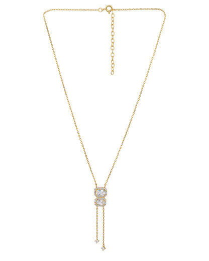 18kt Gold Plated with CZ Necklace for women