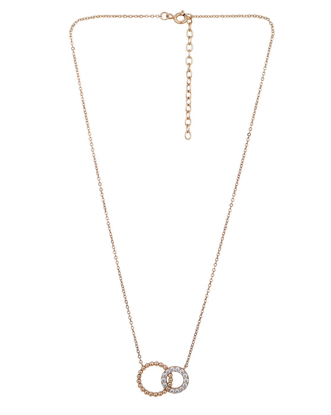 18kt Rose Gold Plated with CZ Necklace for women