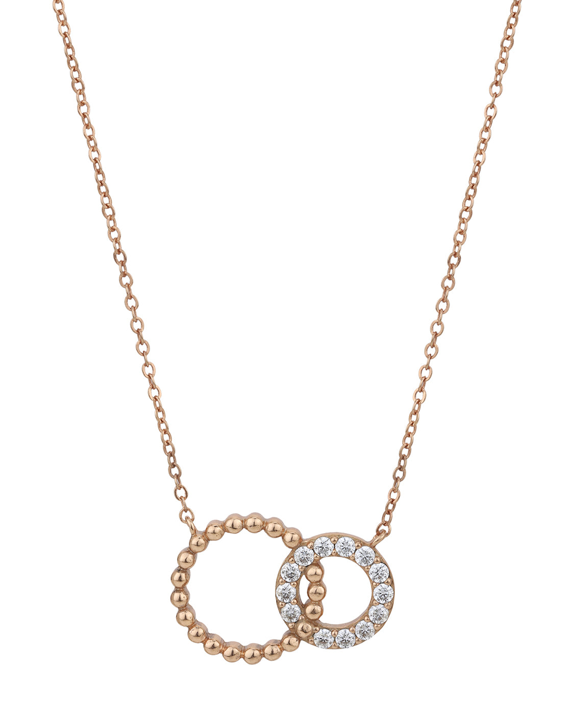 18kt Rose Gold Plated with CZ Necklace for women