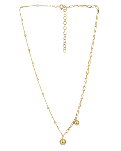 18kt Gold Plated with Dangling Ball Necklace