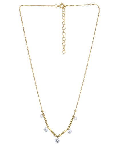 18kt Gold Plated with CZ Fancy Necklace