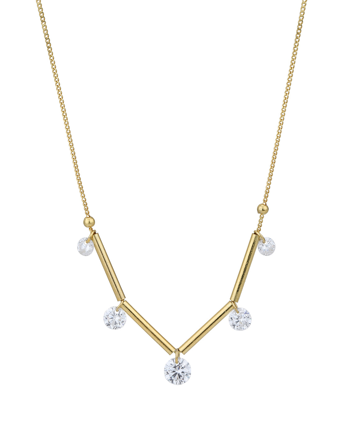18kt Gold Plated with CZ Fancy Necklace