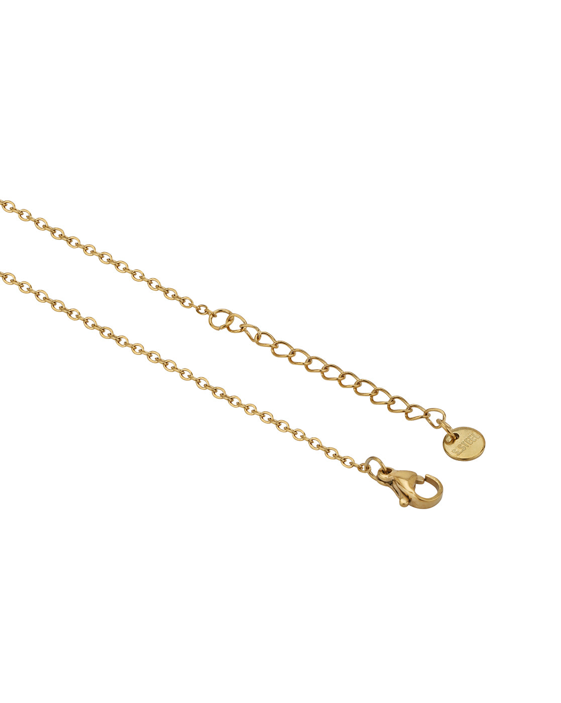 18kt Gold Plated Stainless Steel Green Emerald Necklace