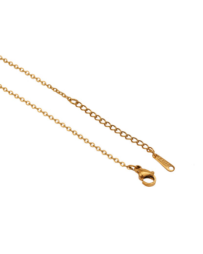 18kt Gold Plated Stainless Steel Shell Butterfly Necklace