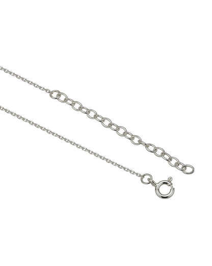 18kt Gold and Rhodium Plated Floral Pendant and Chain