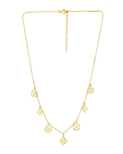 18kt Gold Plated Multiple Charm Fancy Necklace