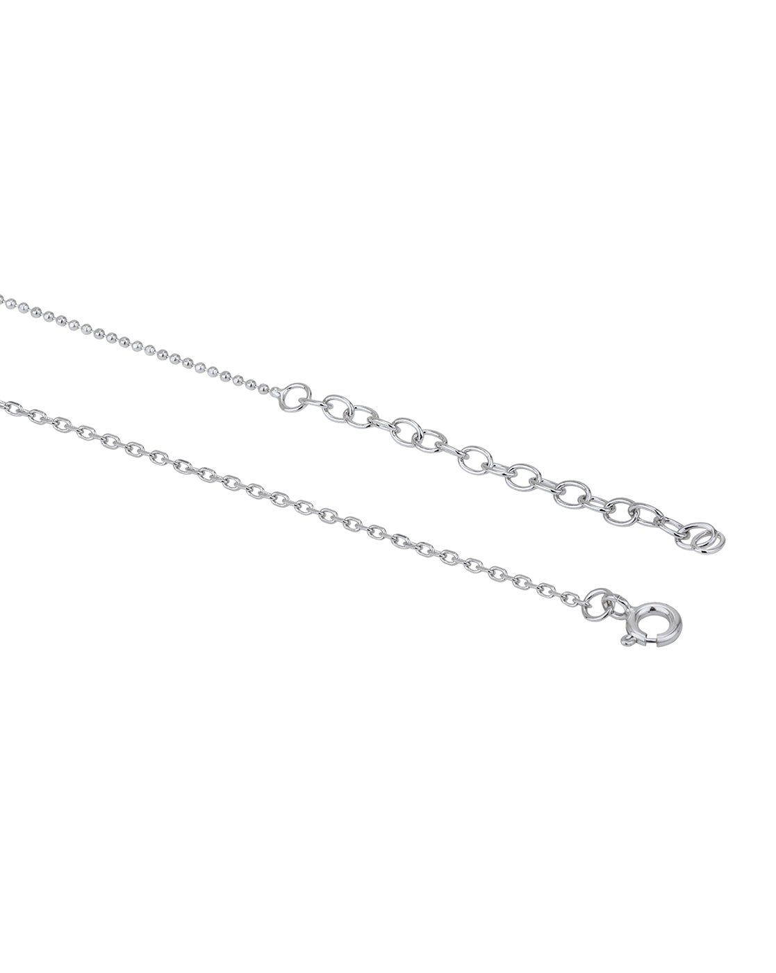 Rhodium Plated Minimal Pearl Necklace