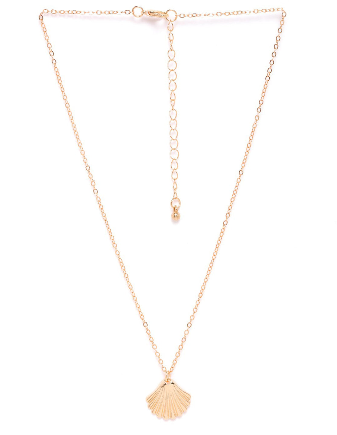 Set of 4 Rose Gold Plated White Bead Concha Shell Multi Pack Necklace