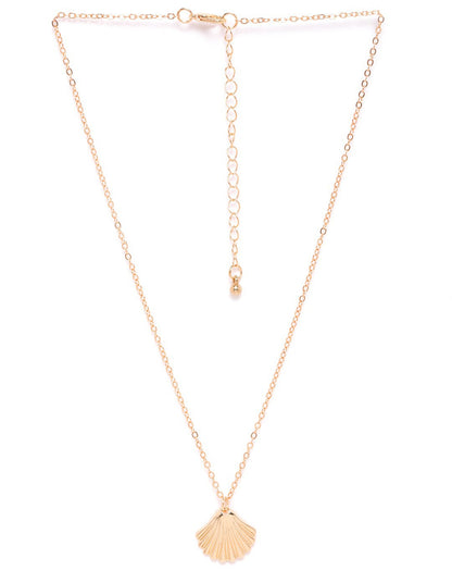 Set of 4 Rose Gold Plated White Bead Concha Shell Multi Pack Necklace