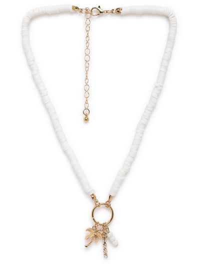 Set of 3 Rose Gold Plated Puka Shell Palm Tree Multi Pack Necklace