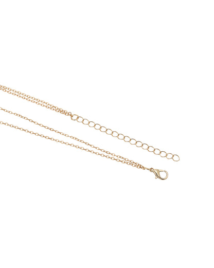 Rose Gold Plated Multiple Butterfly Double Chain Necklace