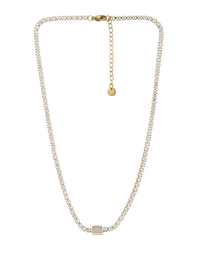 18kt Gold Plated CZ Tennis Chain Necklace