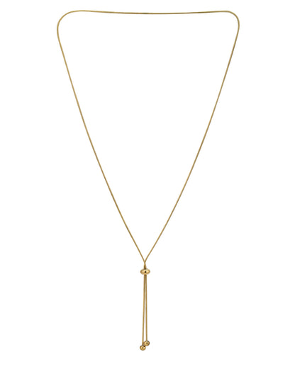 Gold Plated Oxidised Snake Chain Adjustable Necklace