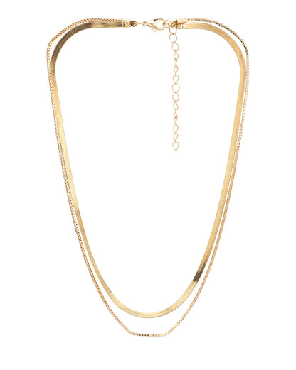 Gold Plated Layered Snake Necklace