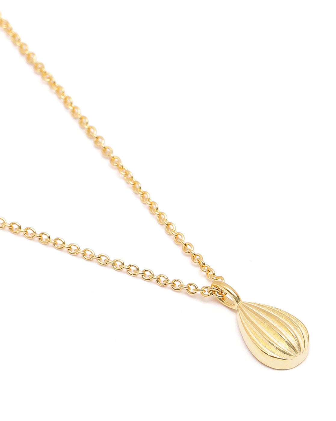 18kt Gold Plated Shell Pendant and Chain Necklace