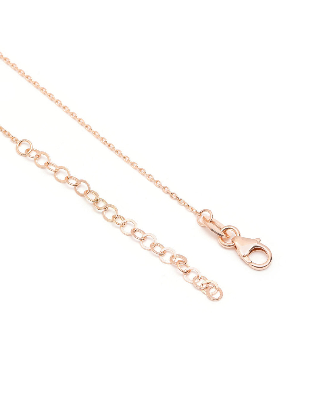 18kt Rose Gold Plated CZ Lariat Necklace