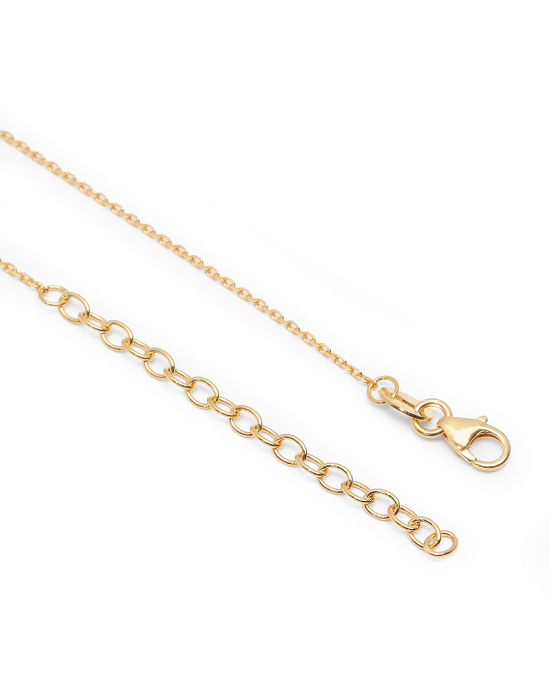 18kt Gold Plated CZ Multi Shape Charm Necklace