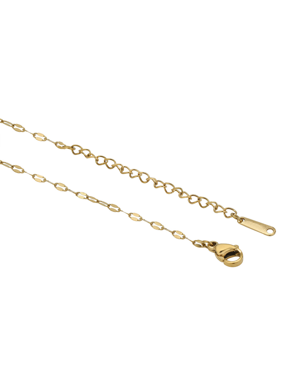 Gold Plated Green CZ Leaf Pendant with Chain