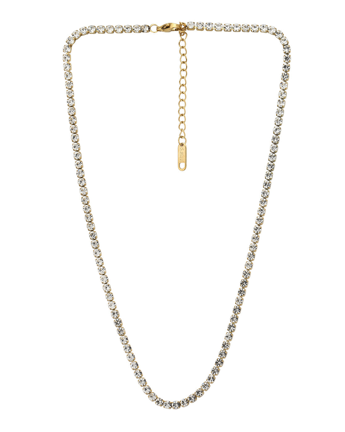 Gold Plated CZ Tennis Necklace