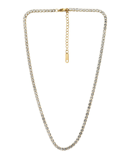 Gold Plated CZ Tennis Necklace