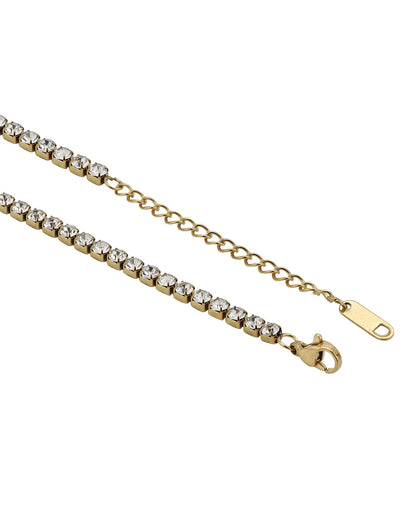 Gold Plated CZ Tennis Necklace
