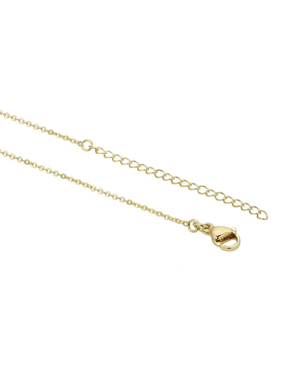 Gold Plated Green CZ Oval Necklace