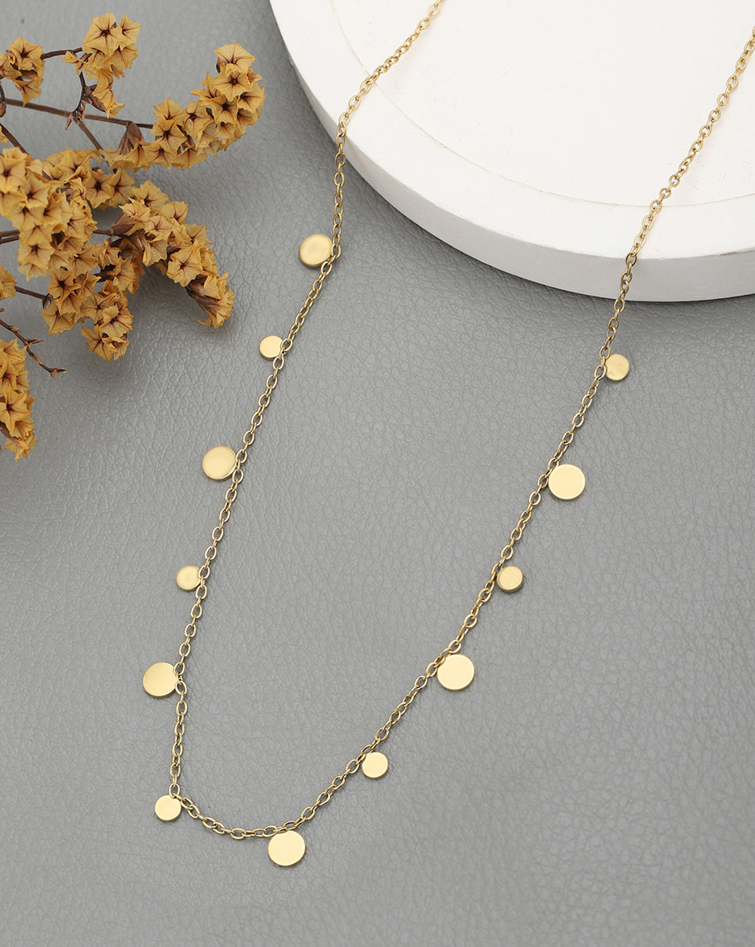 Gold Plated Multiple Charm Necklace