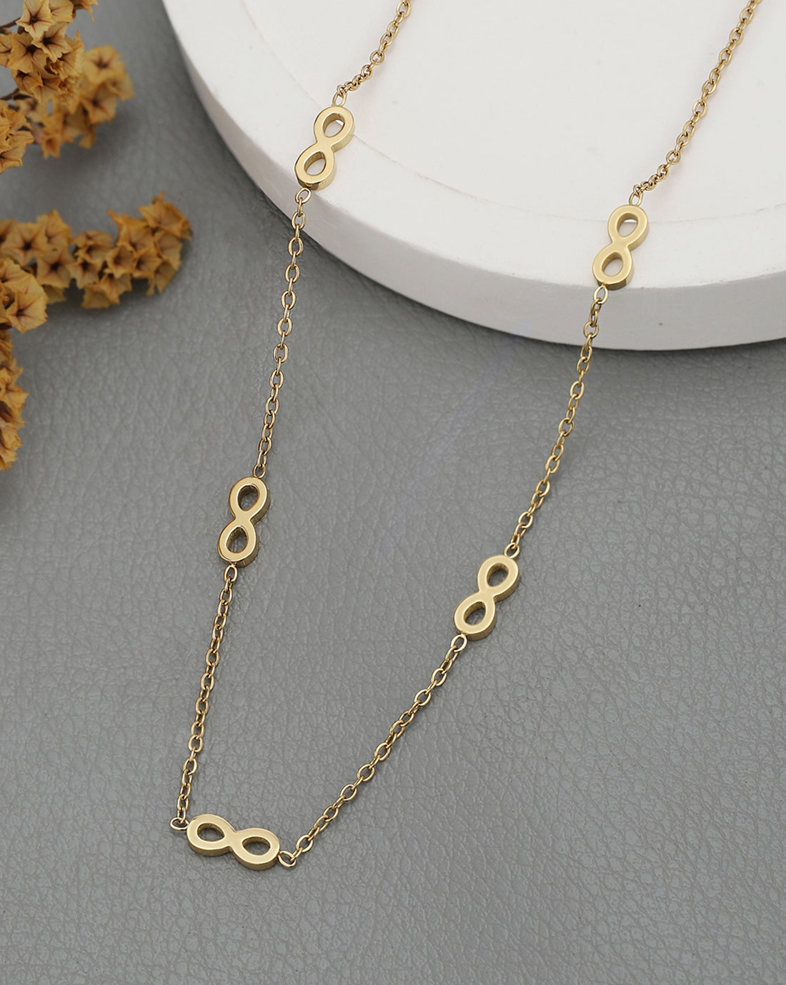 Gold Plated Multiple Infinity Necklace
