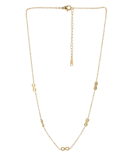 Gold Plated Multiple Infinity Necklace