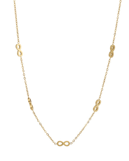 Gold Plated Multiple Infinity Necklace