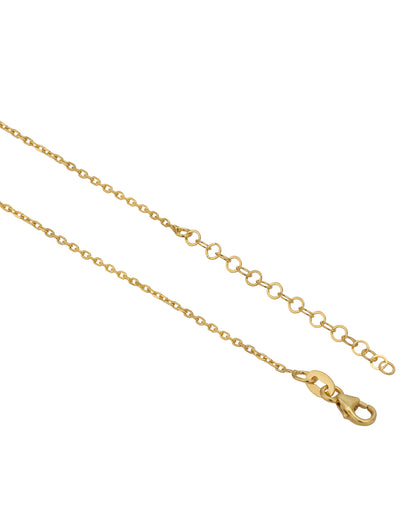 18kt Gold Plated CZ Heart Pendant and Chain Necklace