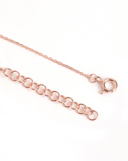 18kt Rose Gold Plated CZ Bow Necklace