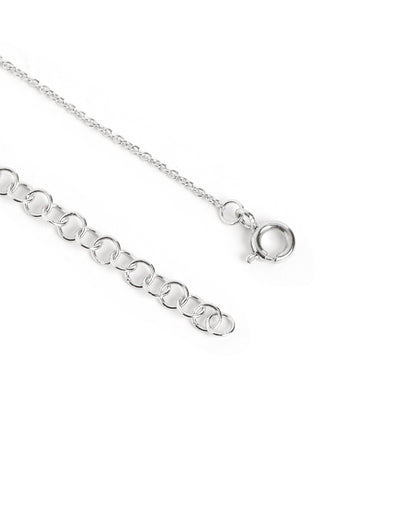 Rhodium Plated CZ Snowflake Pendant with Chain