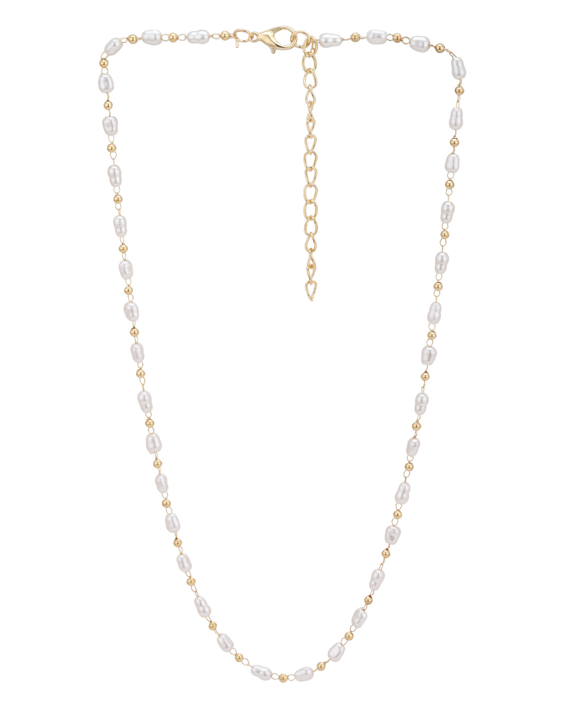 Rose Gold Plated Pearl Necklace