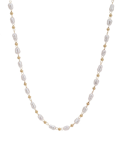 Rose Gold Plated Pearl Necklace