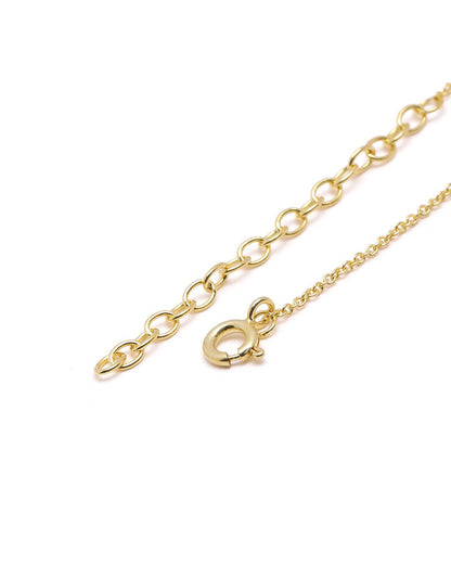 18kt Gold Plated Bead Floral Pendant and Chain Necklace