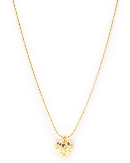 18kt Gold Plated Heart Pendant and Chain Necklace