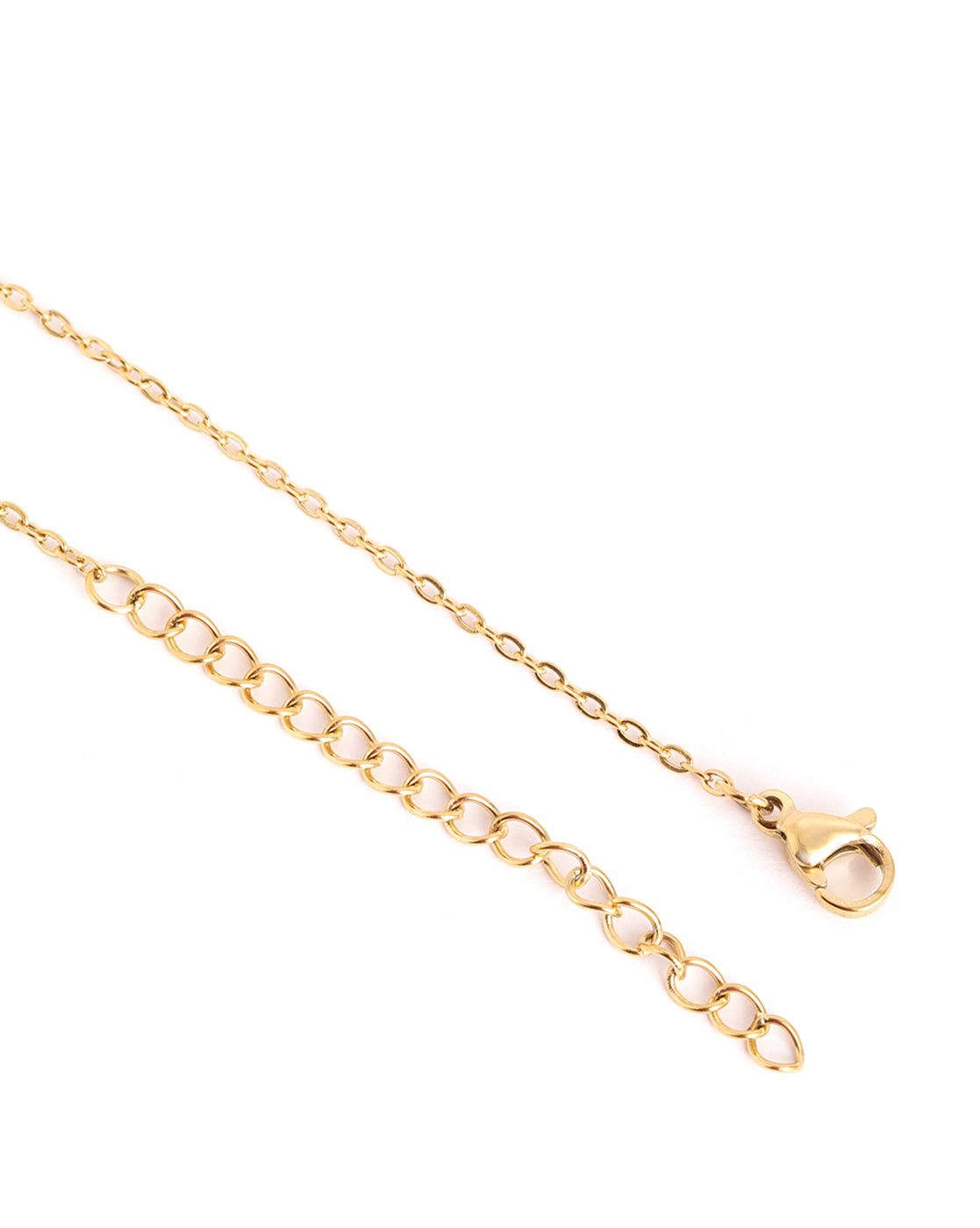 Genz 18kt Gold Plated Floral Enamel Lariat Necklace
