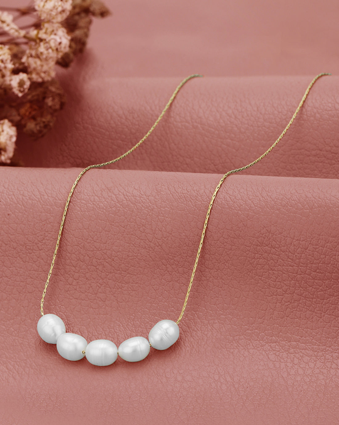 18kt Gold Plated Multiple Pearl Necklace