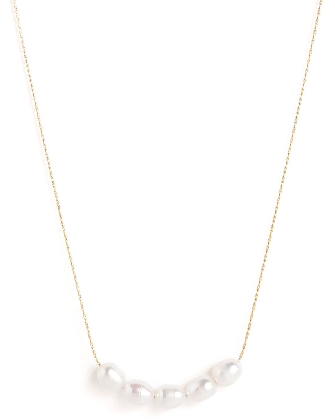 18kt Gold Plated Multiple Pearl Necklace