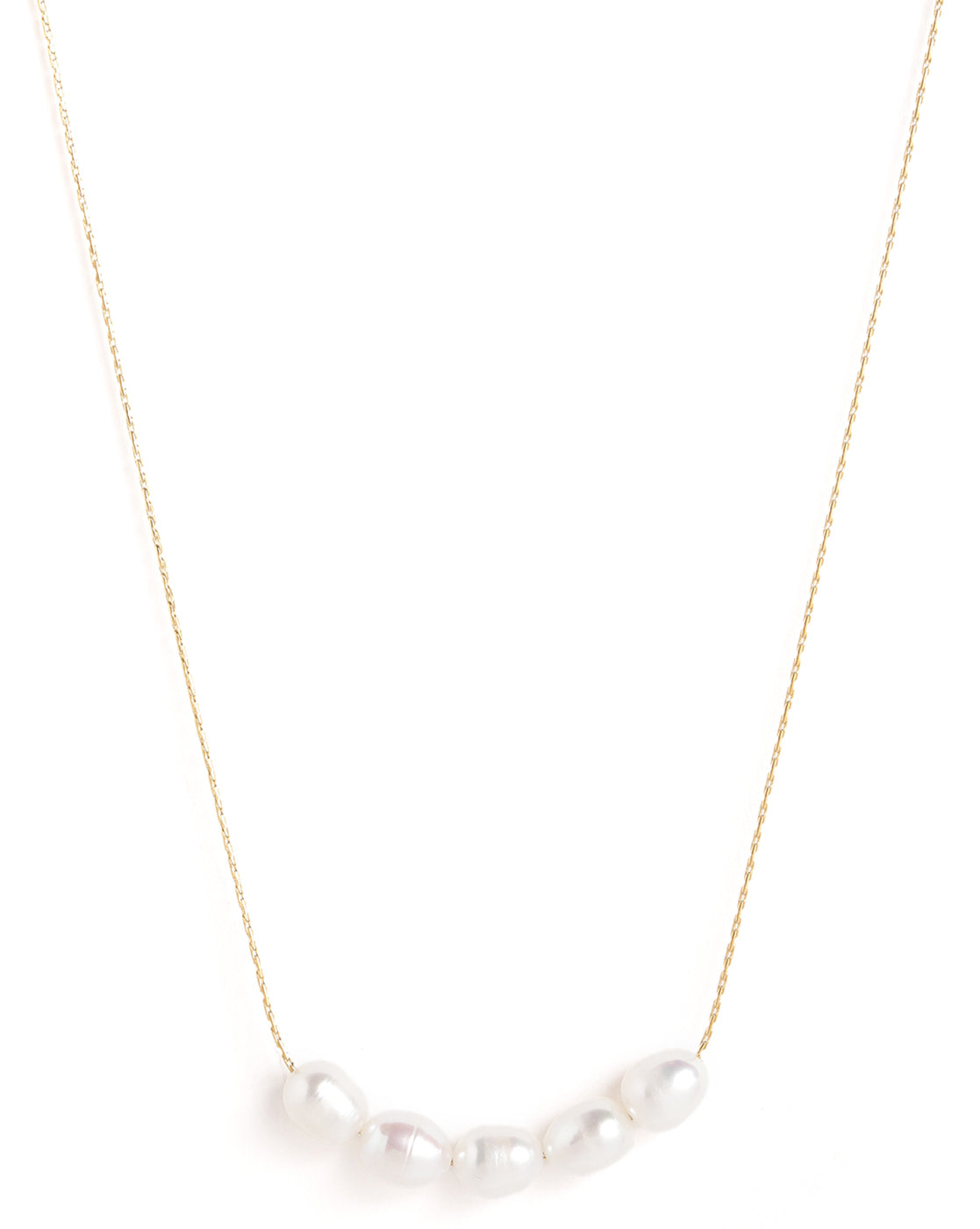 18kt Gold Plated Multiple Pearl Necklace