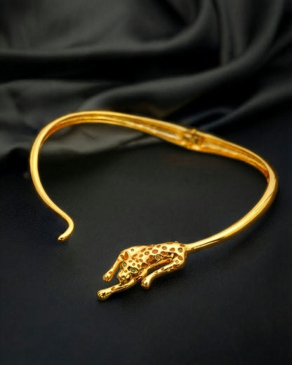 Premium 18kt Gold Plated CZ Panther Choker Necklace