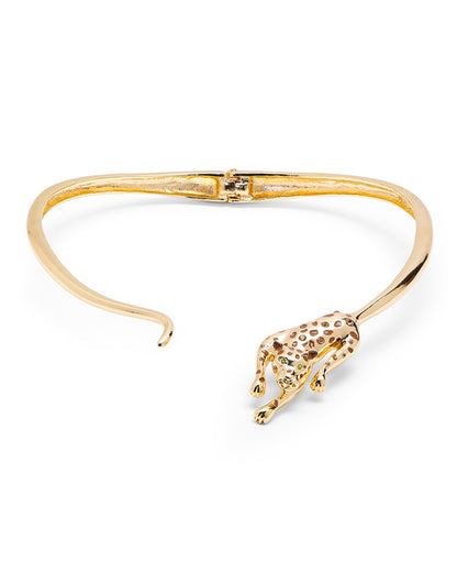 Premium 18kt Gold Plated CZ Panther Choker Necklace